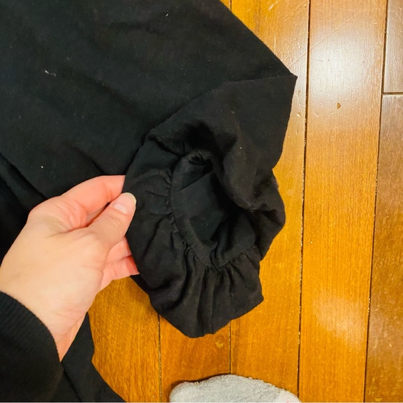 ⭐️ Sanctuary Women's Cotton Blend Knit Babydoll Minidress Black Size Medium - Picture 7 of 7